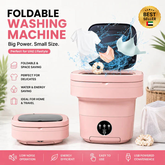 Foldable Mini Laundry Machine – Portable Compact Washer for Travel, Dorms & Small Spaces