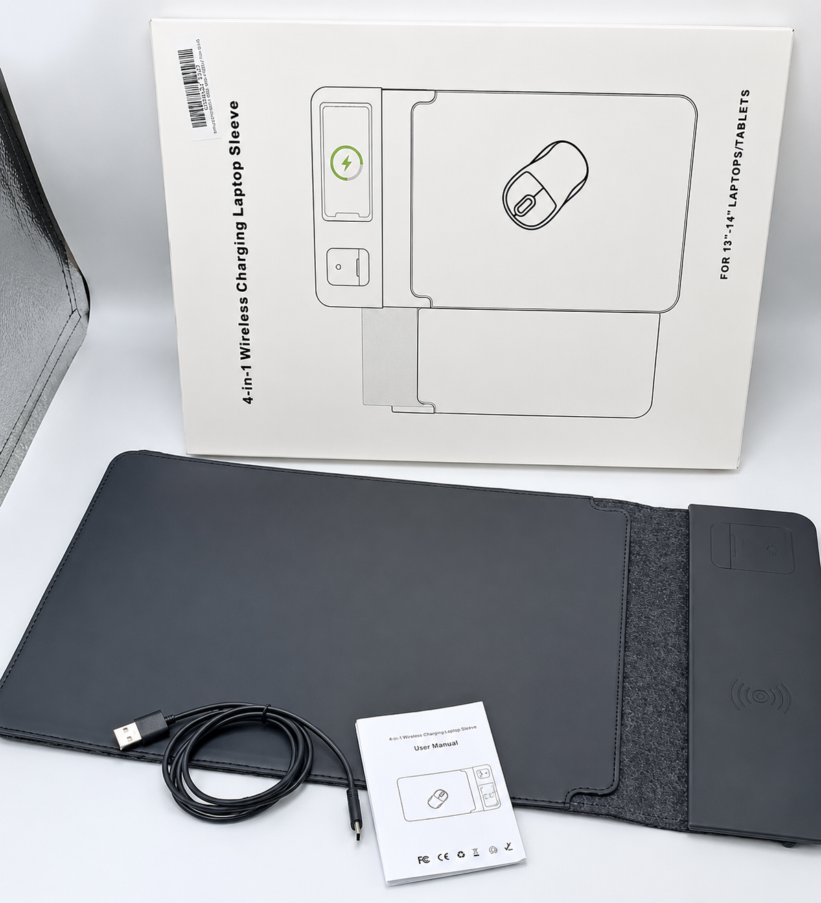 4 in 1 Wiresless Charging Laptop Sleeve