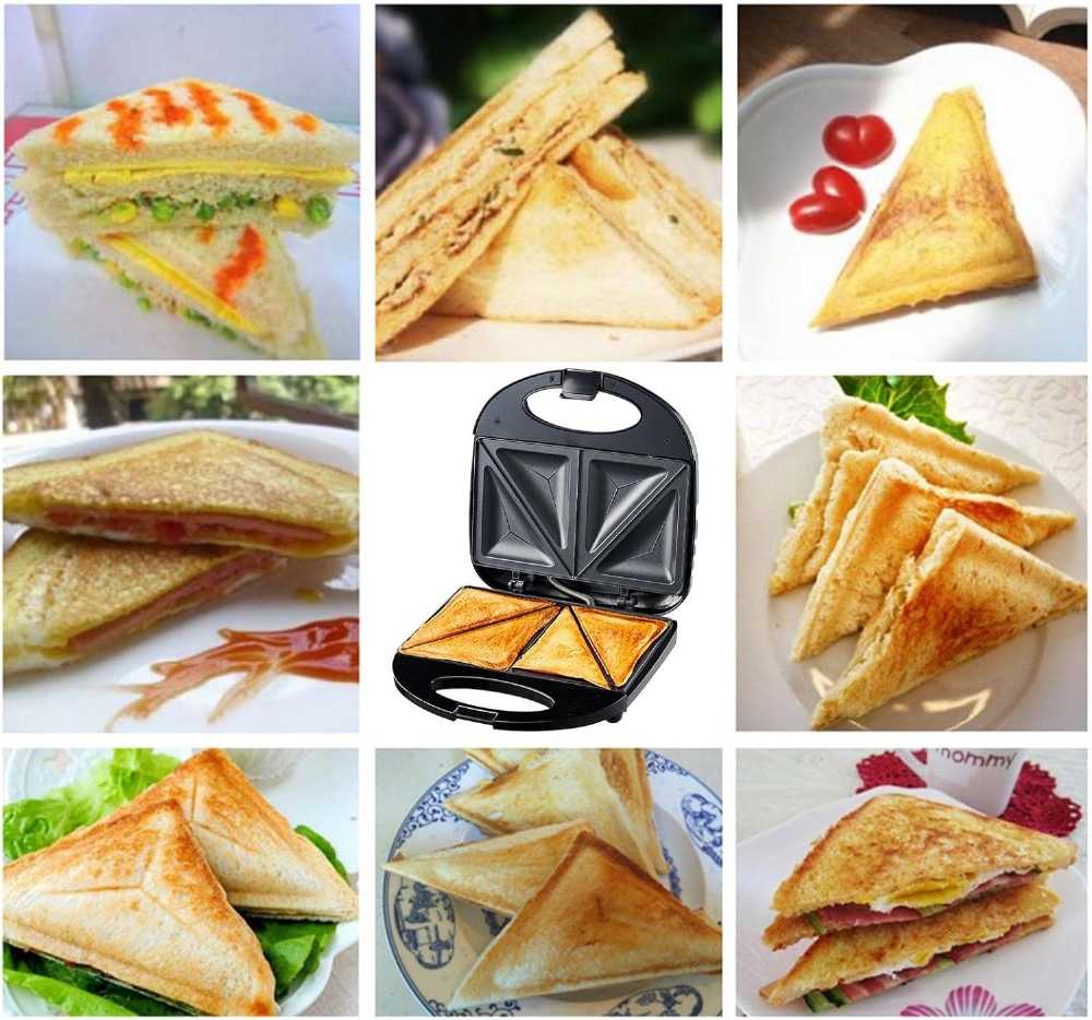 3-in-1 Sandwich Press Grill – Breakfast Maker