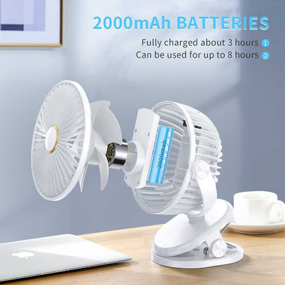 SmartDevil Clip-On Fan – 360° Portable Mini Desk Fan
